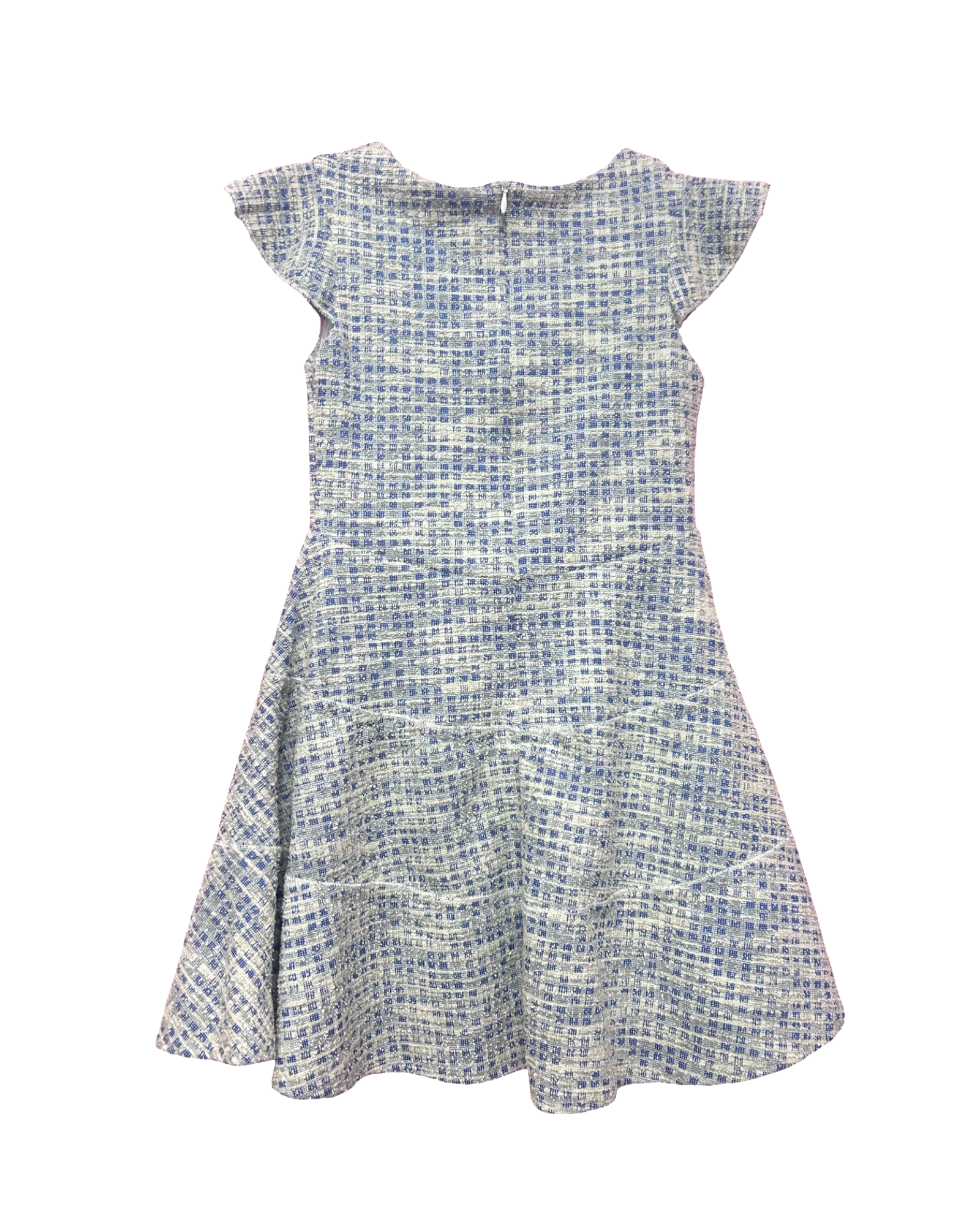 Girls Blue Multi Tweed Dress