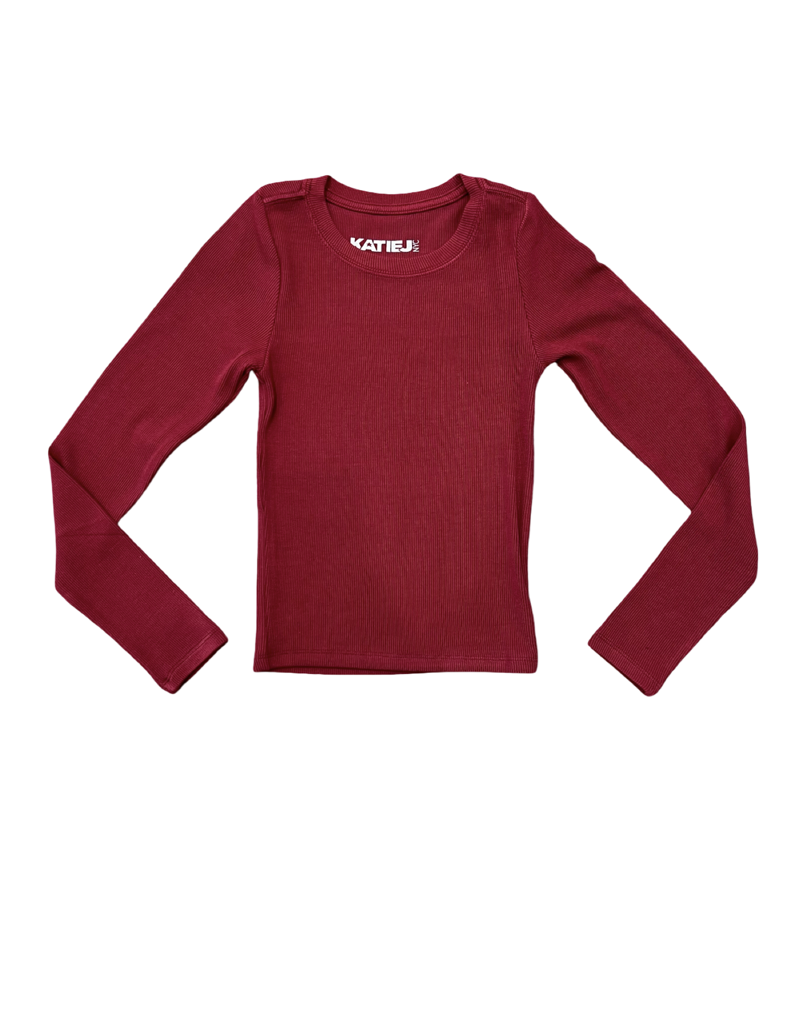 Girls Livi Solid Ribbed Long Sleeve Tee