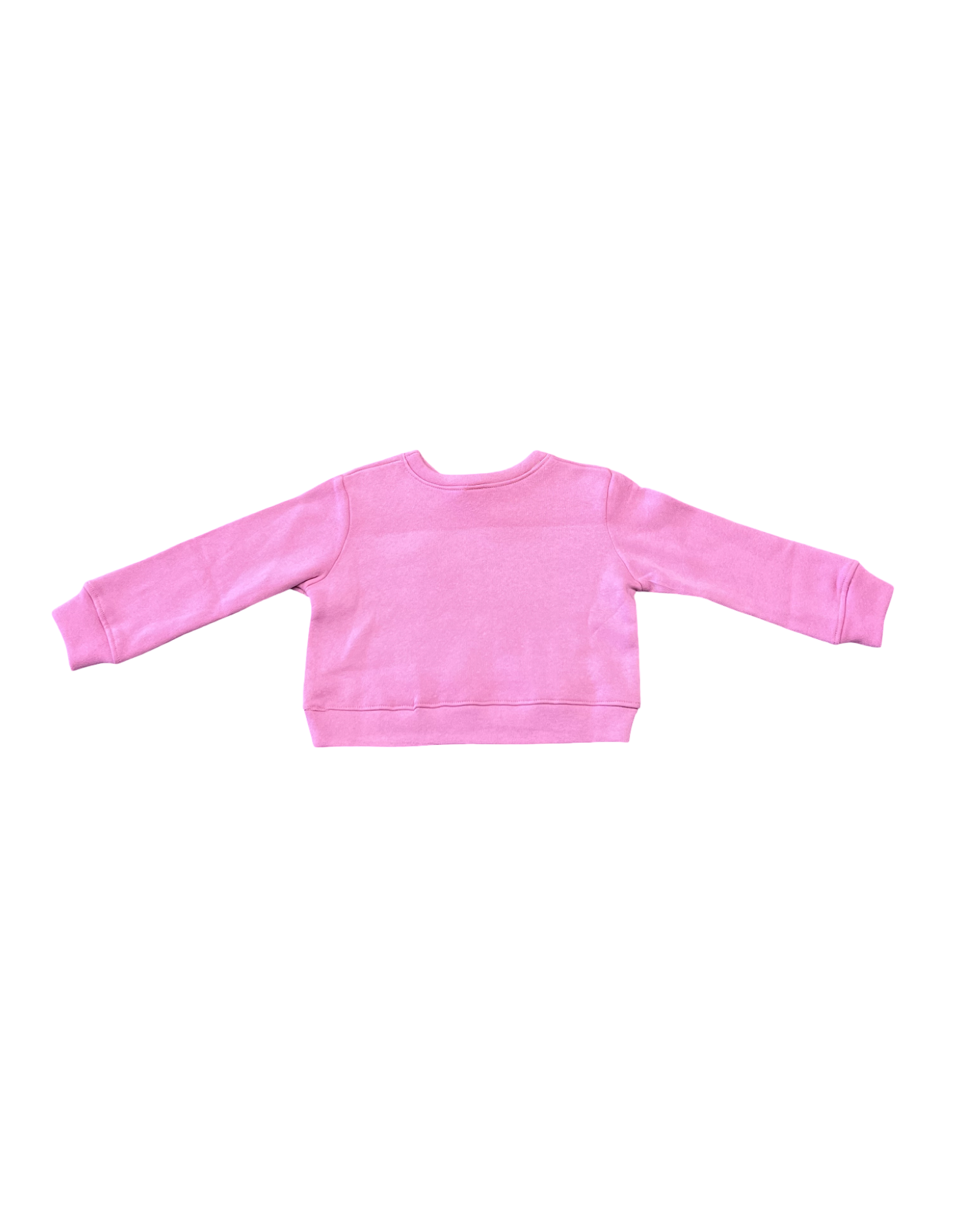 Girls Pink Bow Pullover Sweatshirt