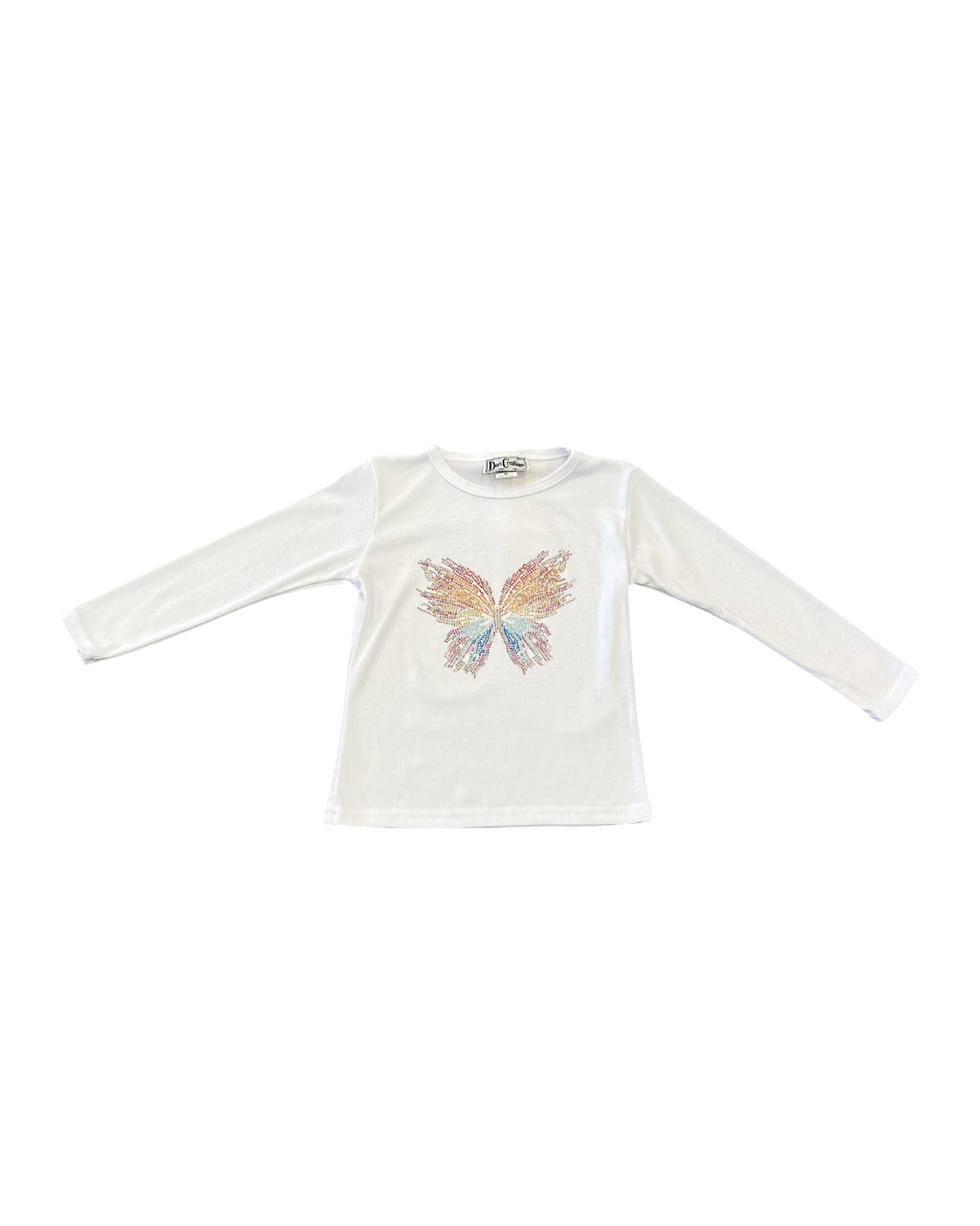 Girls Studded Butterfly Top