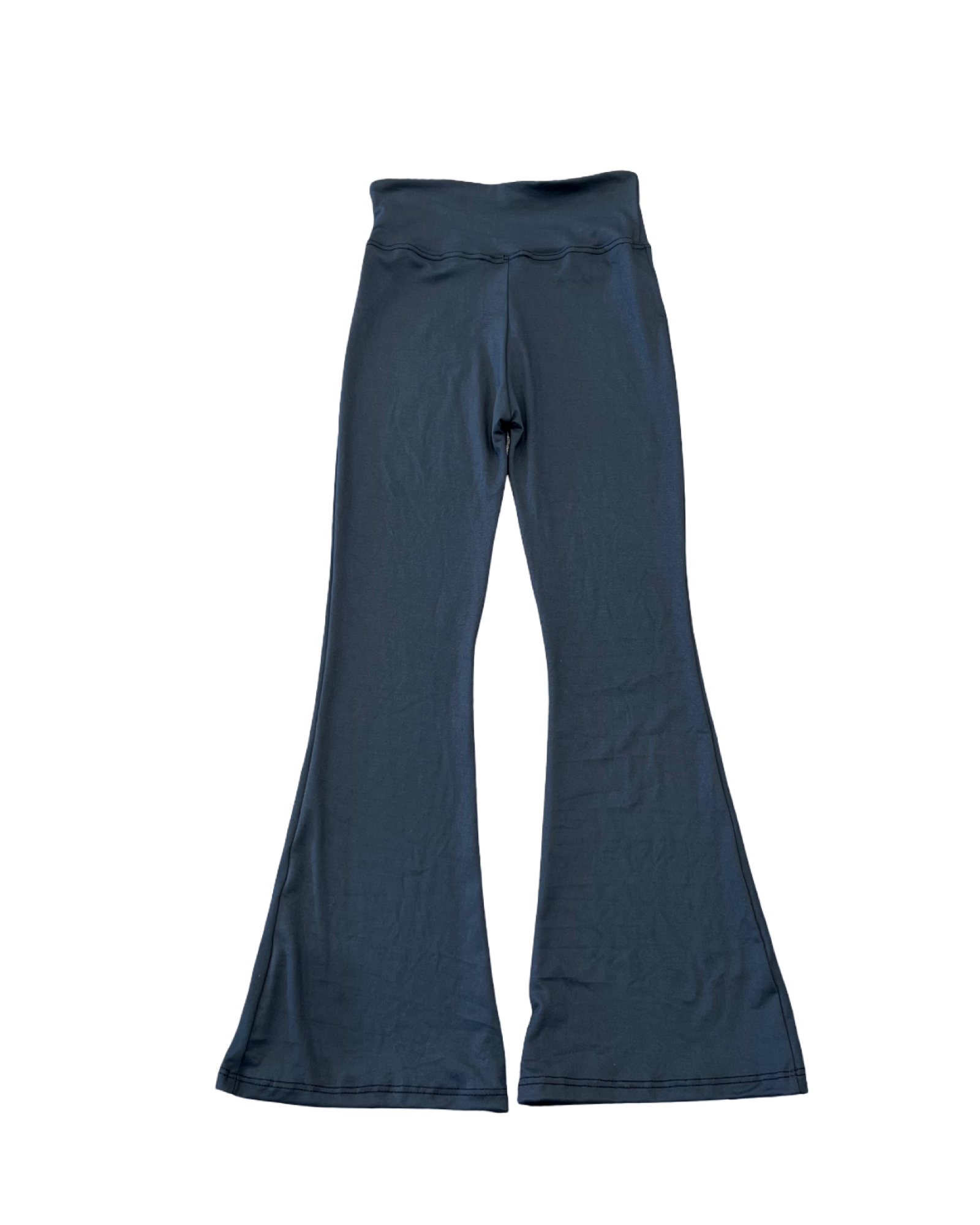Girls Charcoal Brushed Flare Leggings