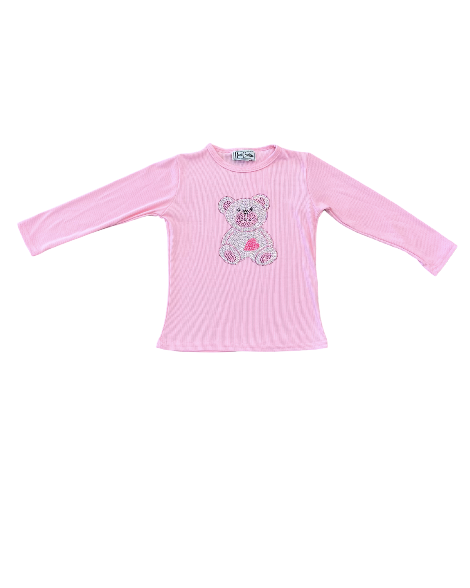 Girls Studded Bear Top