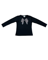 Girls Studded Bow Top