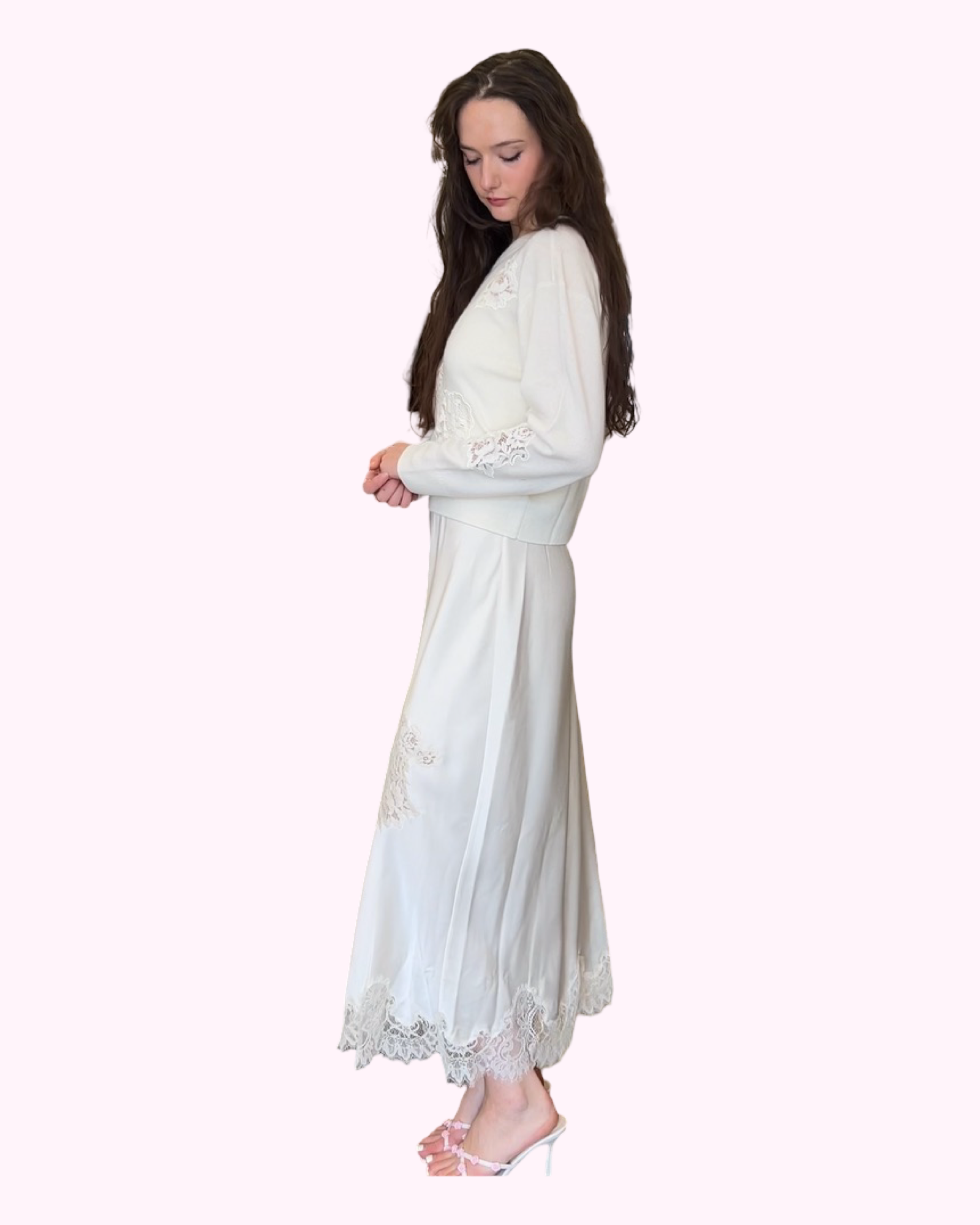 Lazuli Cashmere & Lace Sweater