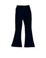 Girls Black Soft Flare Leggings