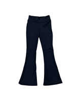 Girls Black Spandex Flare Leggings