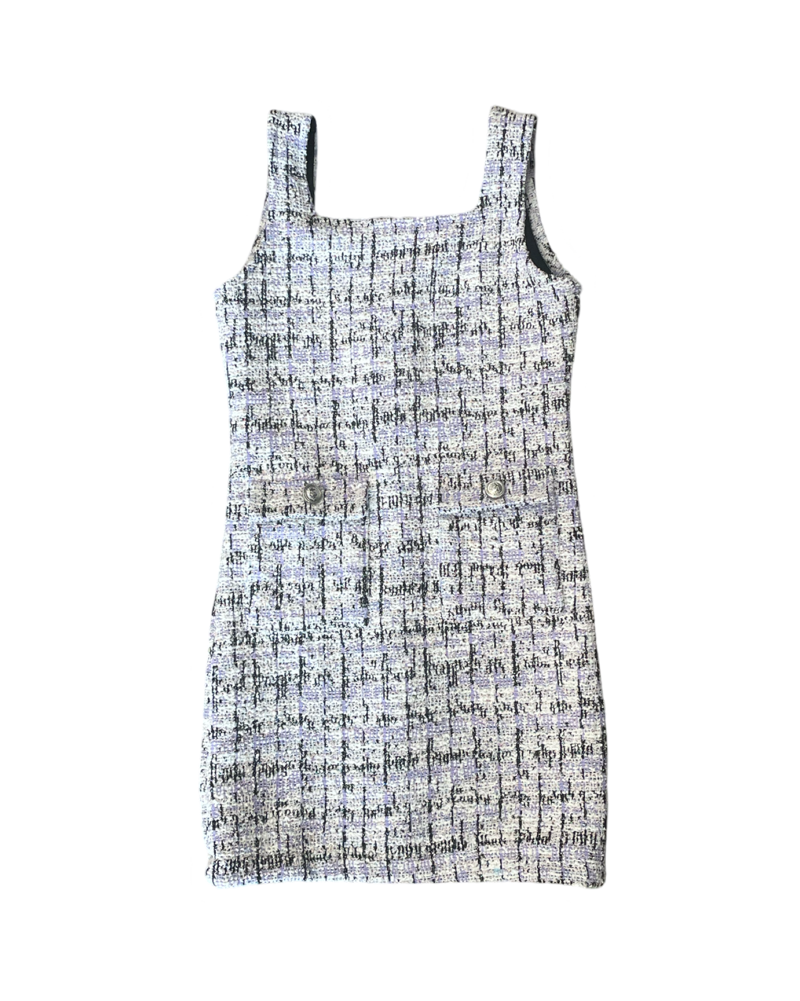 Purple Tweed Jumper Dress