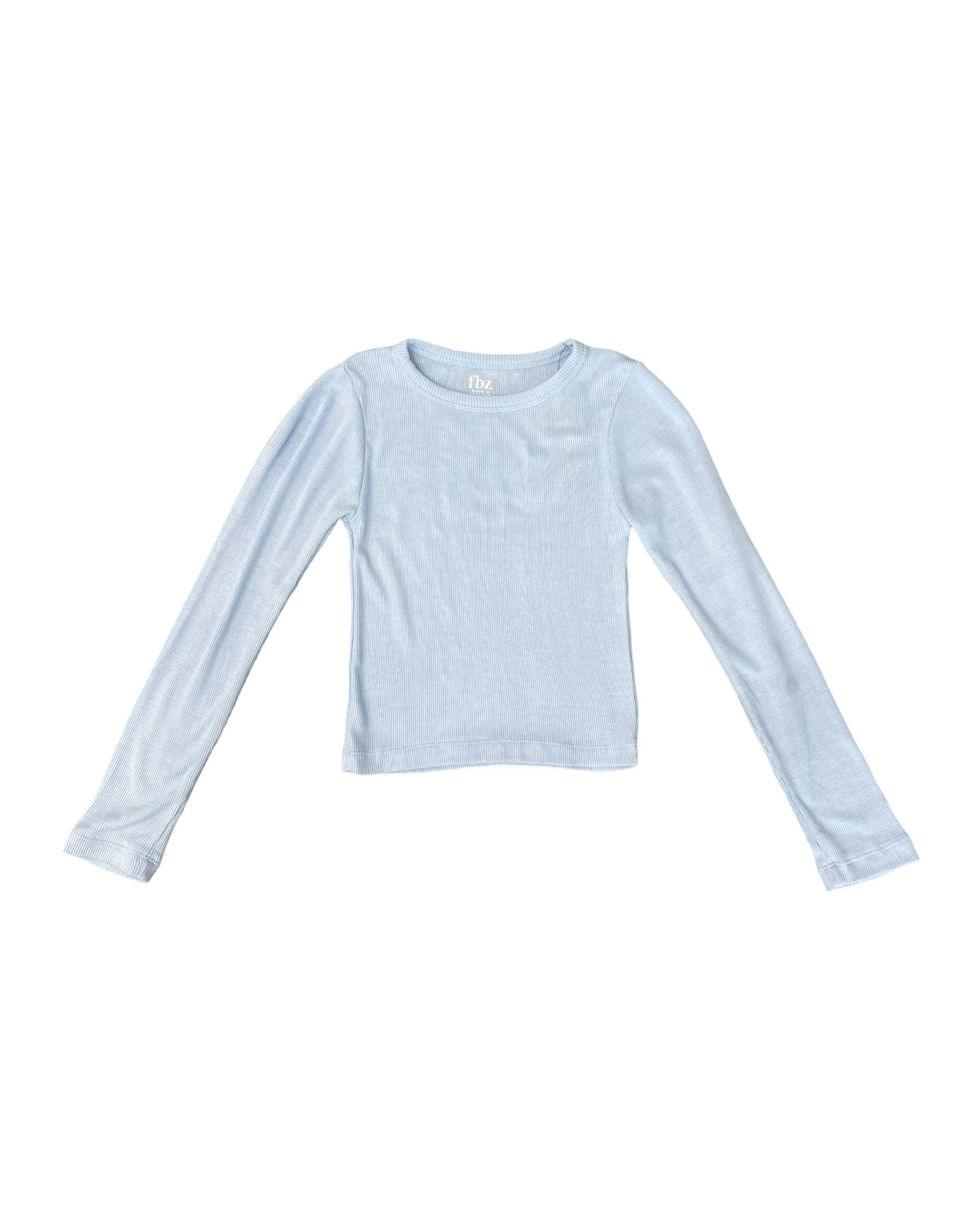Solid Ribbed Long Sleeve Tee