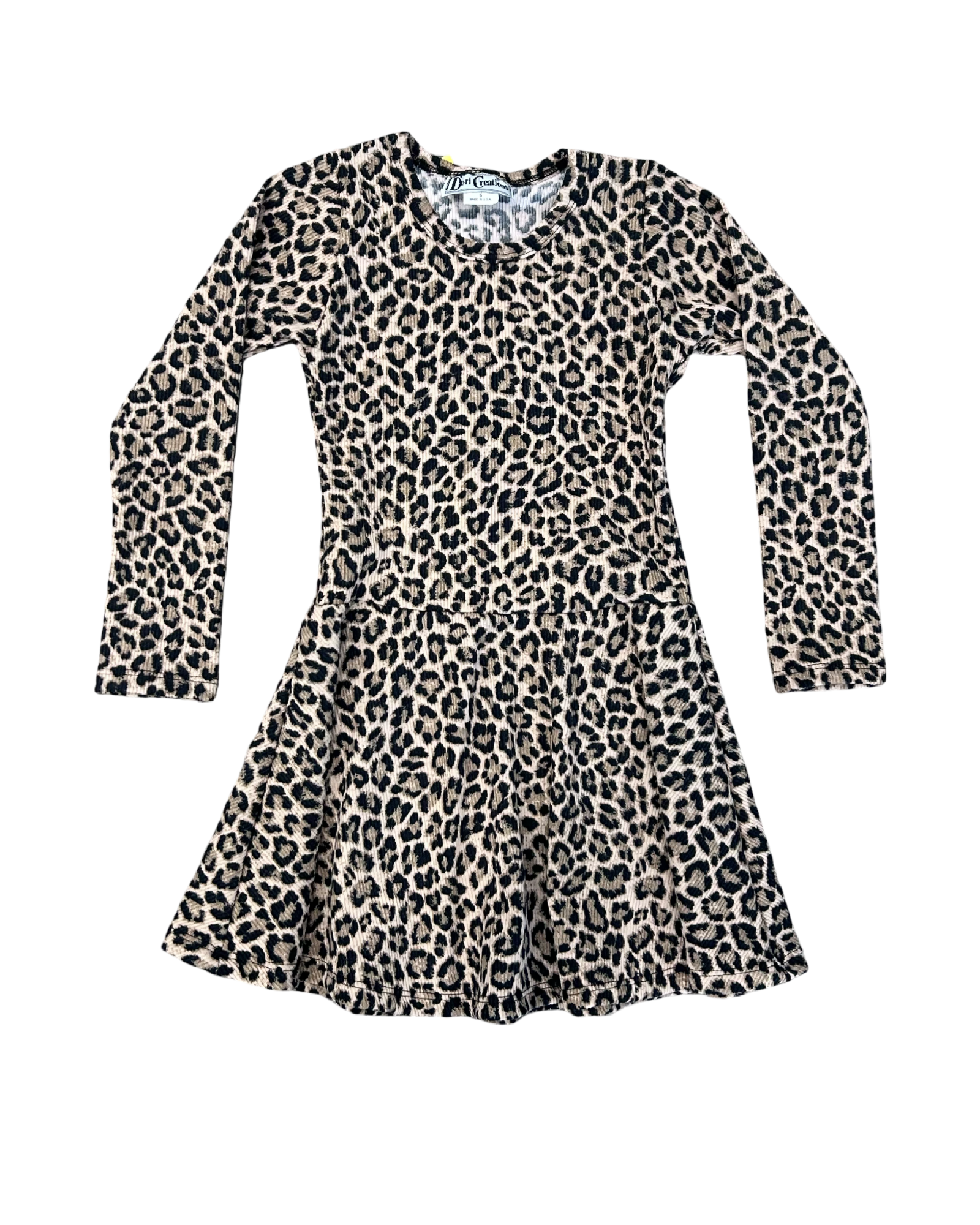 Girls Leopard Print Skater Dress
