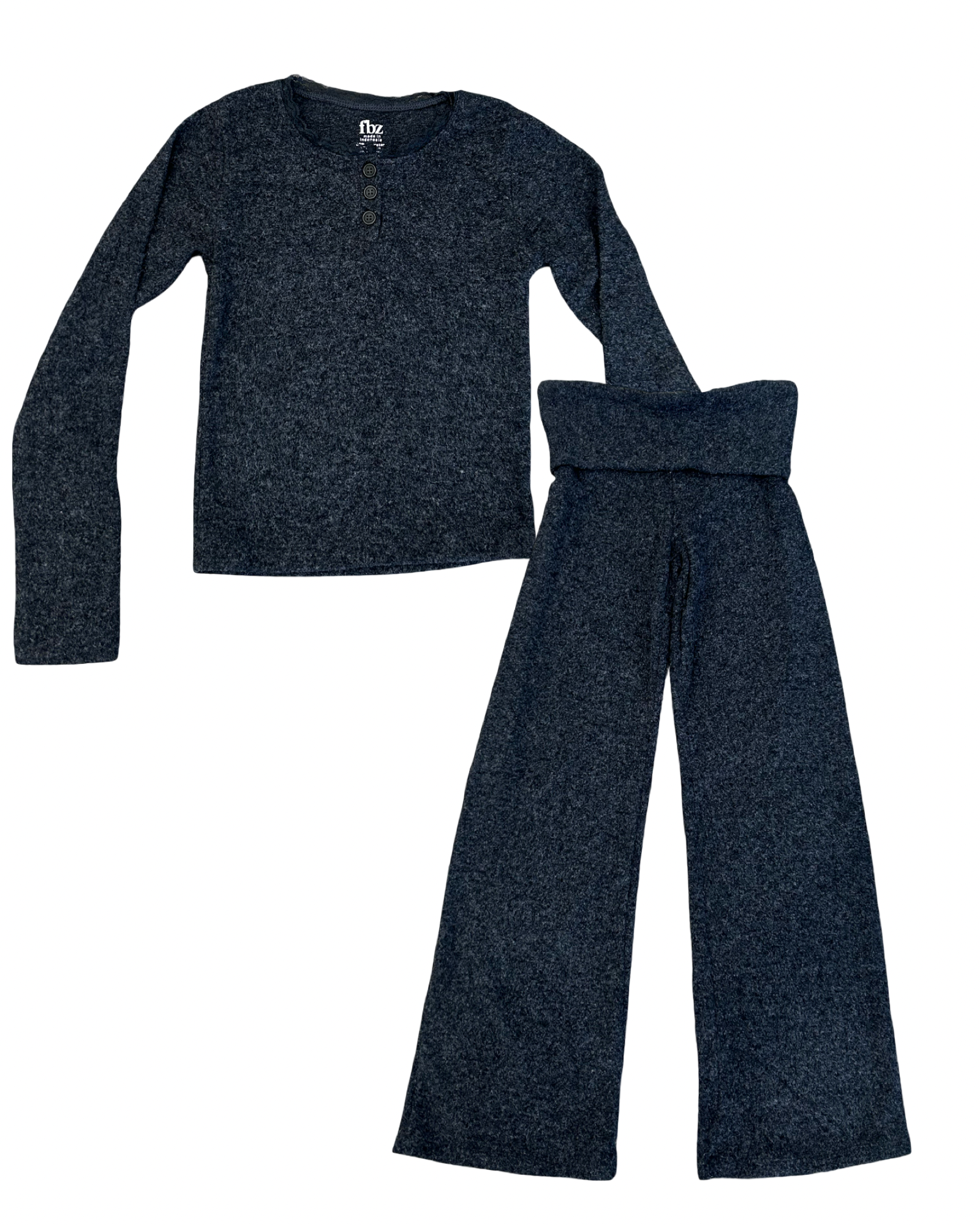 Girls Hacci Foldover Pants