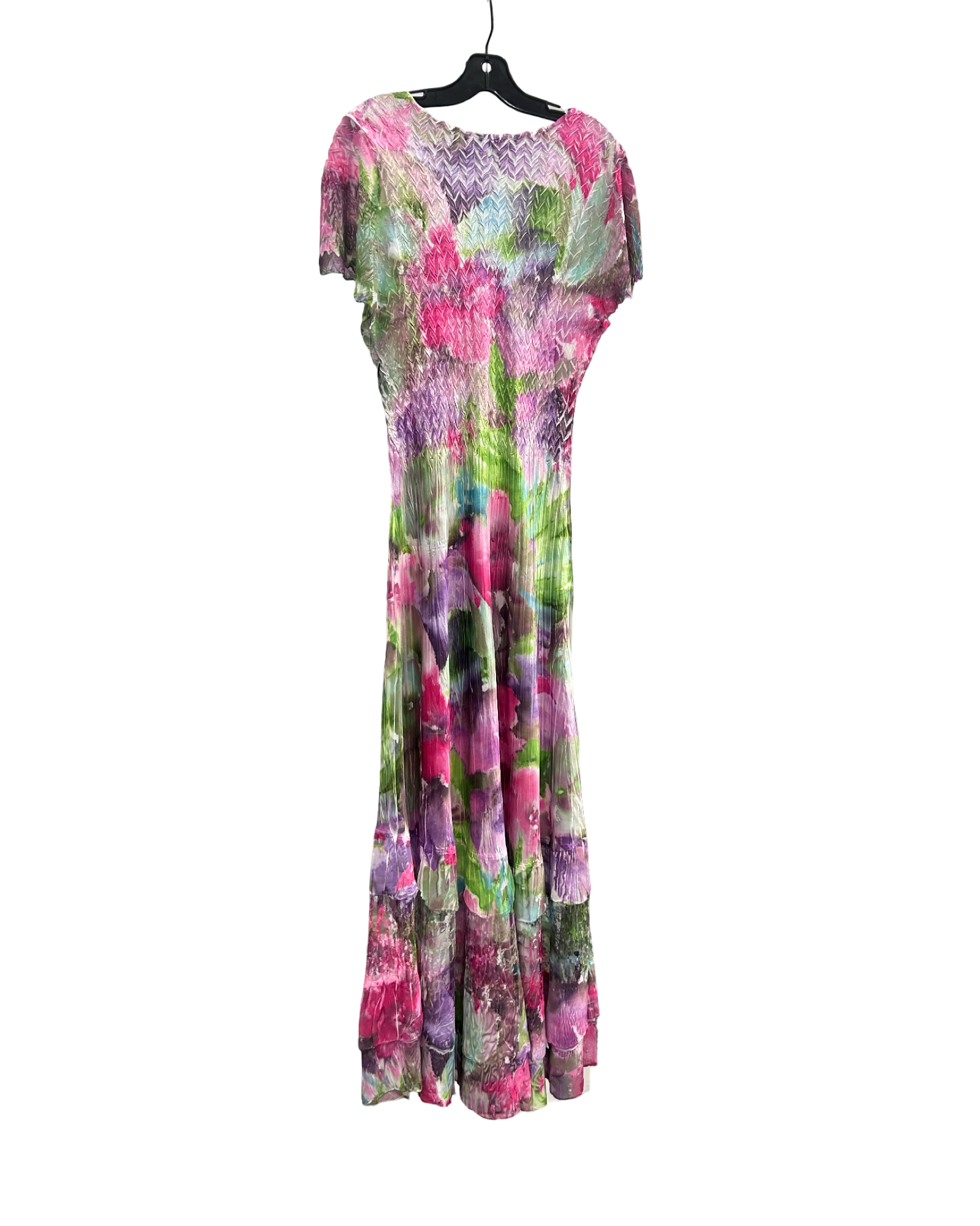 Flutter Sleeve Midi Dress - Vivid Flora