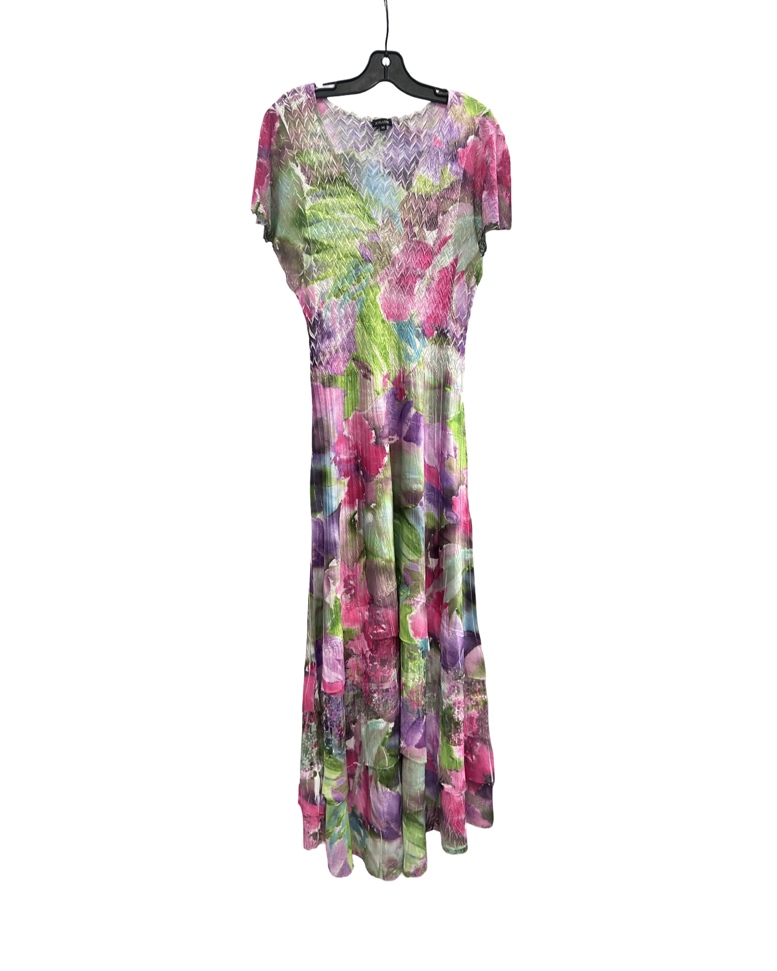 Flutter Sleeve Midi Dress - Vivid Flora
