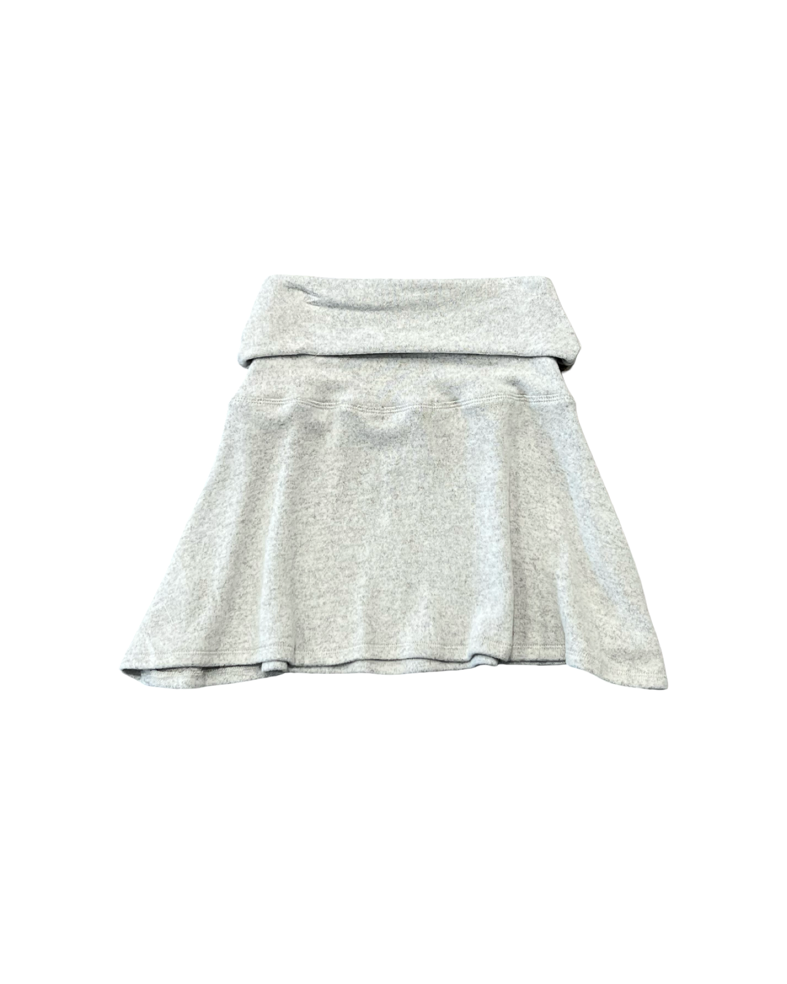 Girls Grey Reverse Fabric Skirt