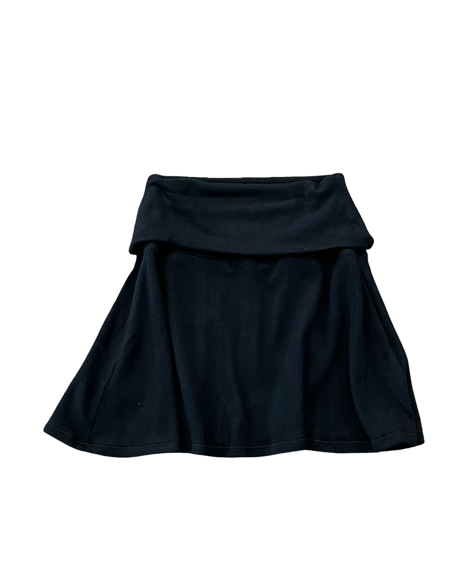 Girls Black Reverse Fabric Skirt