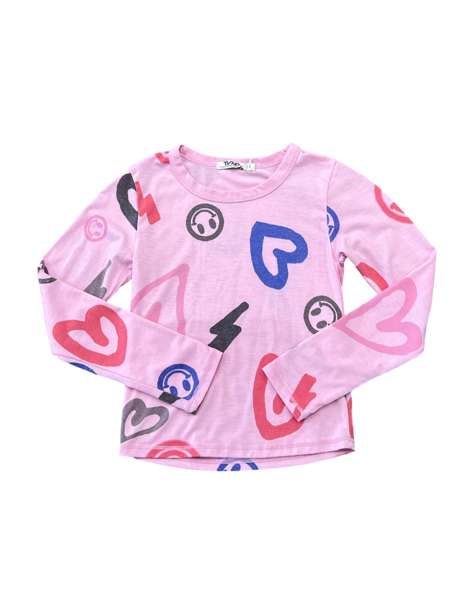 Girls Love & Smiles Long Sleeve Tee