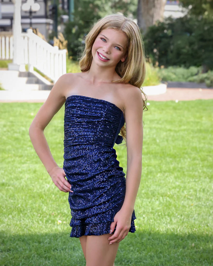 Girls Navy Blue Ophelia Dress
