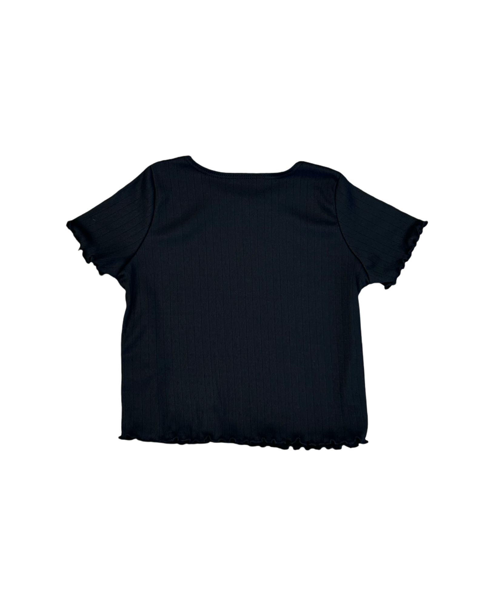Girls Pointelle Short Sleeve