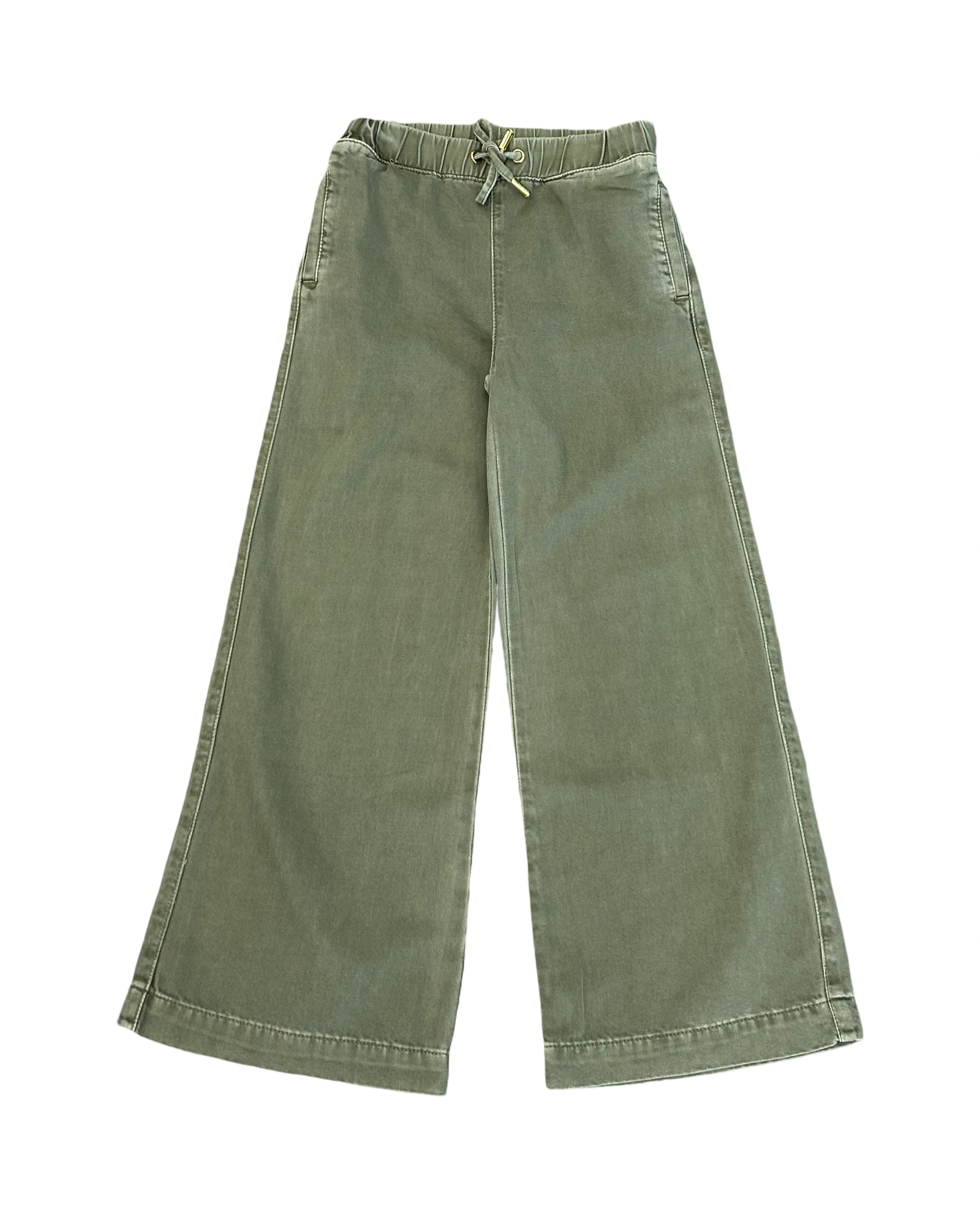 Girls Olive Drawstring Pants