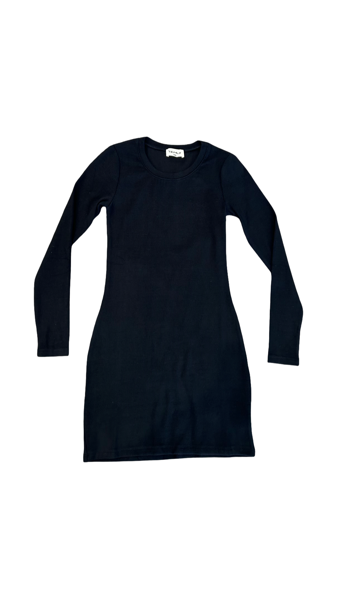 Girls Long Sleeve Ribbed Dress