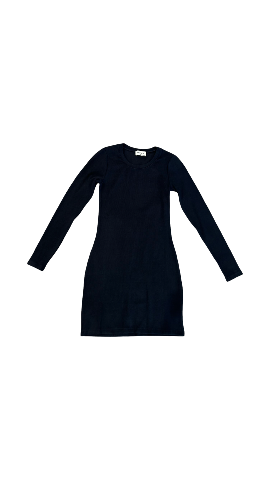 Girls Long Sleeve Ribbed Dress