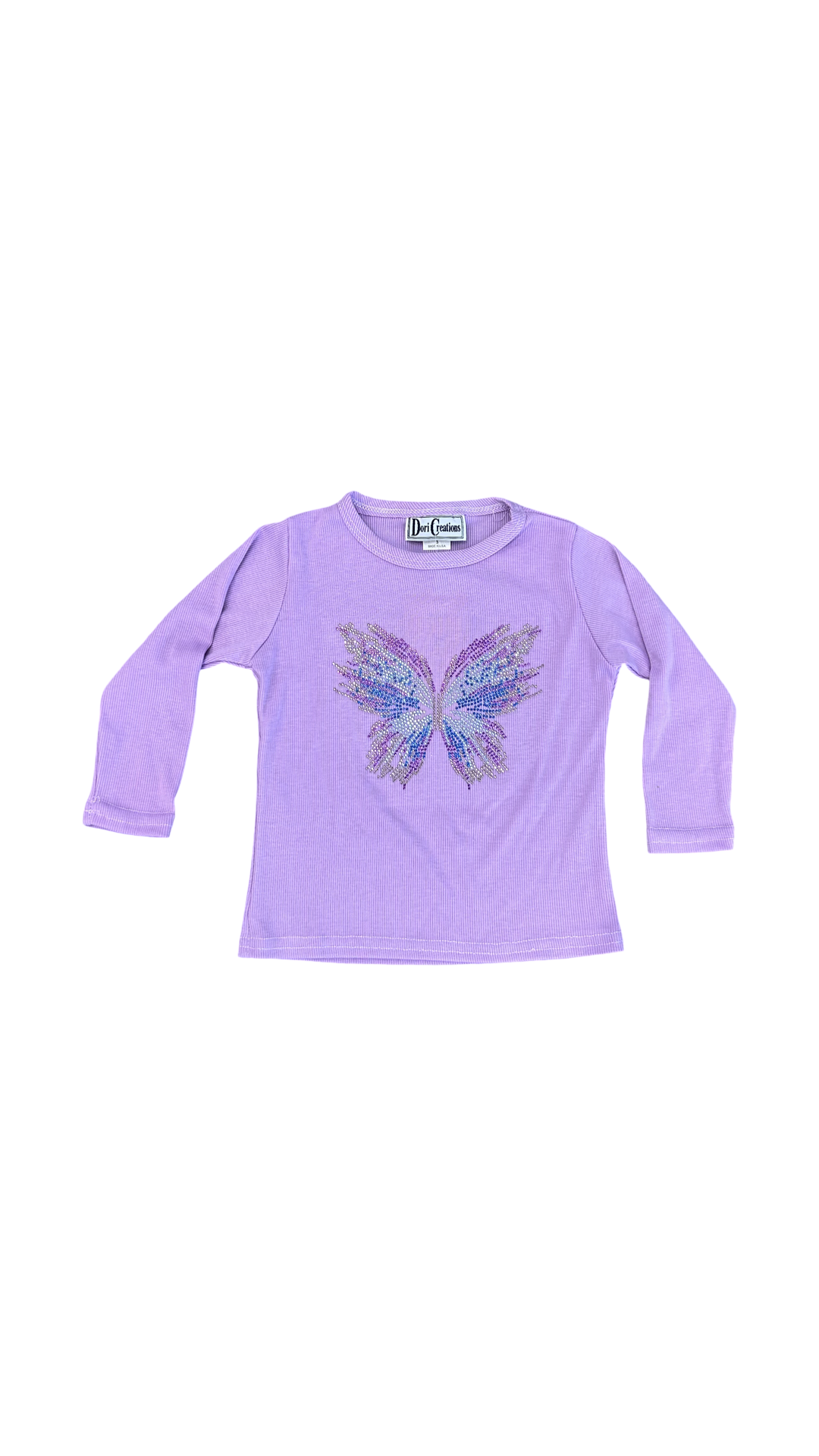 Girls Multi Stone Butterfly Top