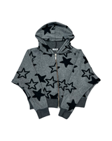 Girls Reverse Fabric Star Hoodie