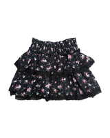 Girls Floral Lace Ruffle Skirt