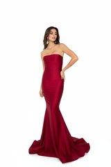 Atria 6028H Strapless Mermaid Gown