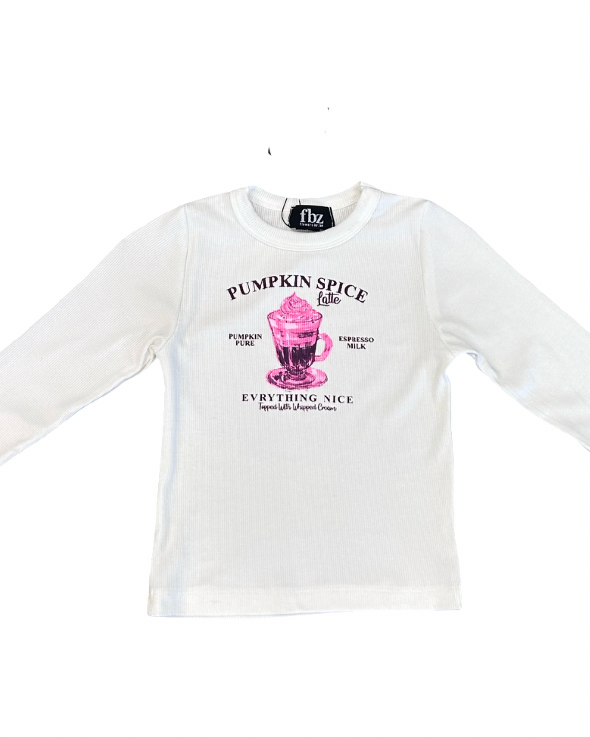 Girls Pumpkin Spice Long Sleeve Tee