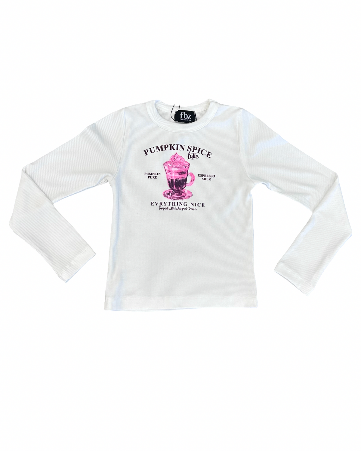 Girls Pumpkin Spice Long Sleeve Tee