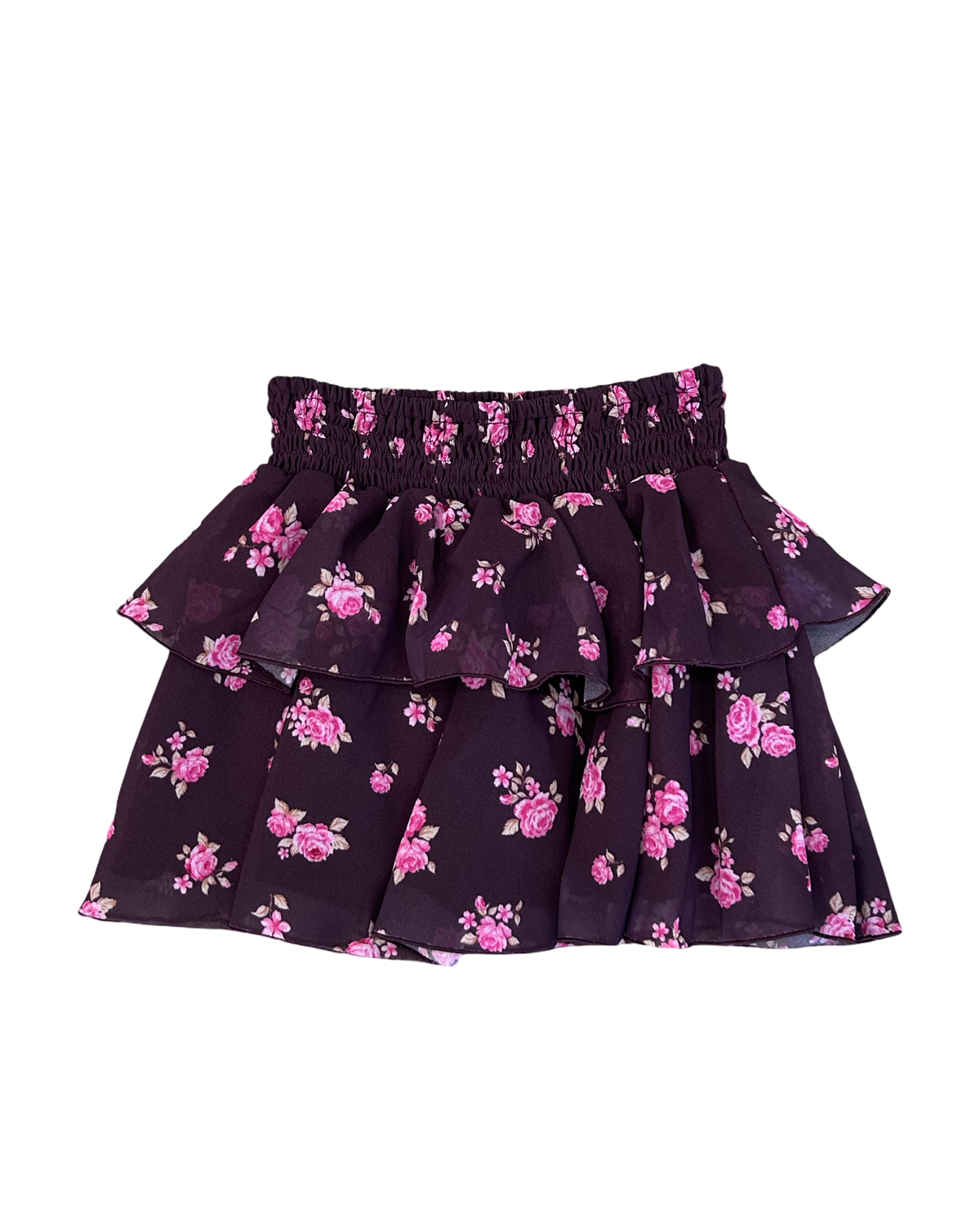 Girls Floral Ruffle Skirt