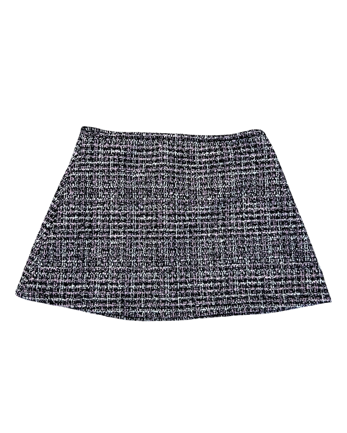 Girls Black & Pink Tweed Skirt