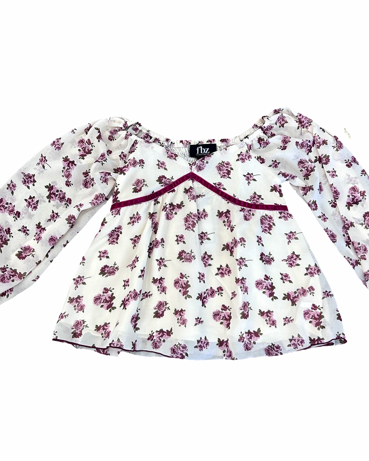 Girls Floral Peasant Blouse