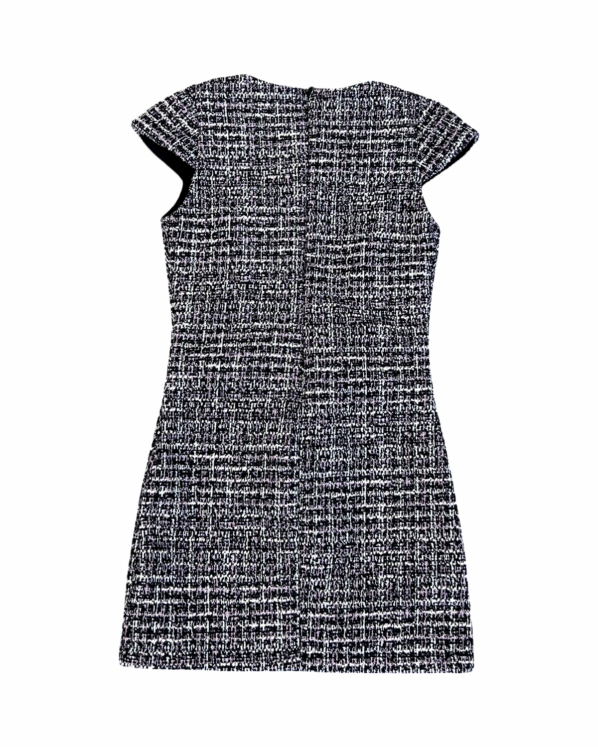Girls Black & Pink Tweed Dress