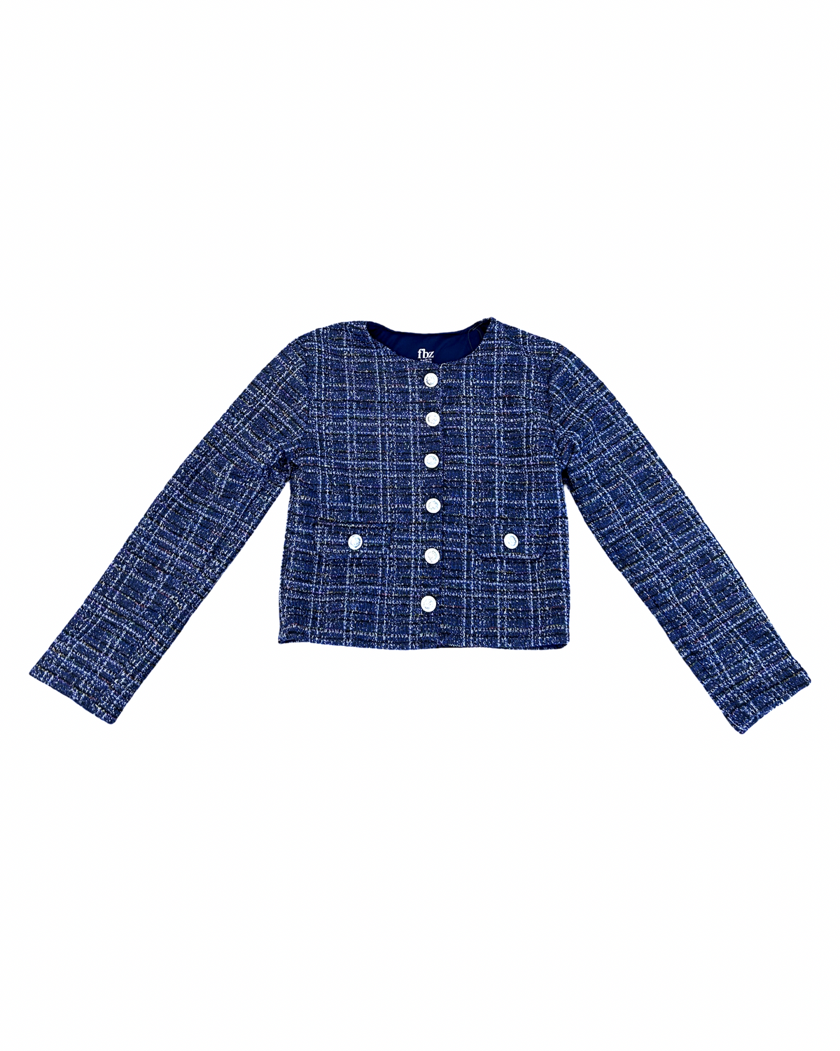 Girls Blue Tweed Jacket