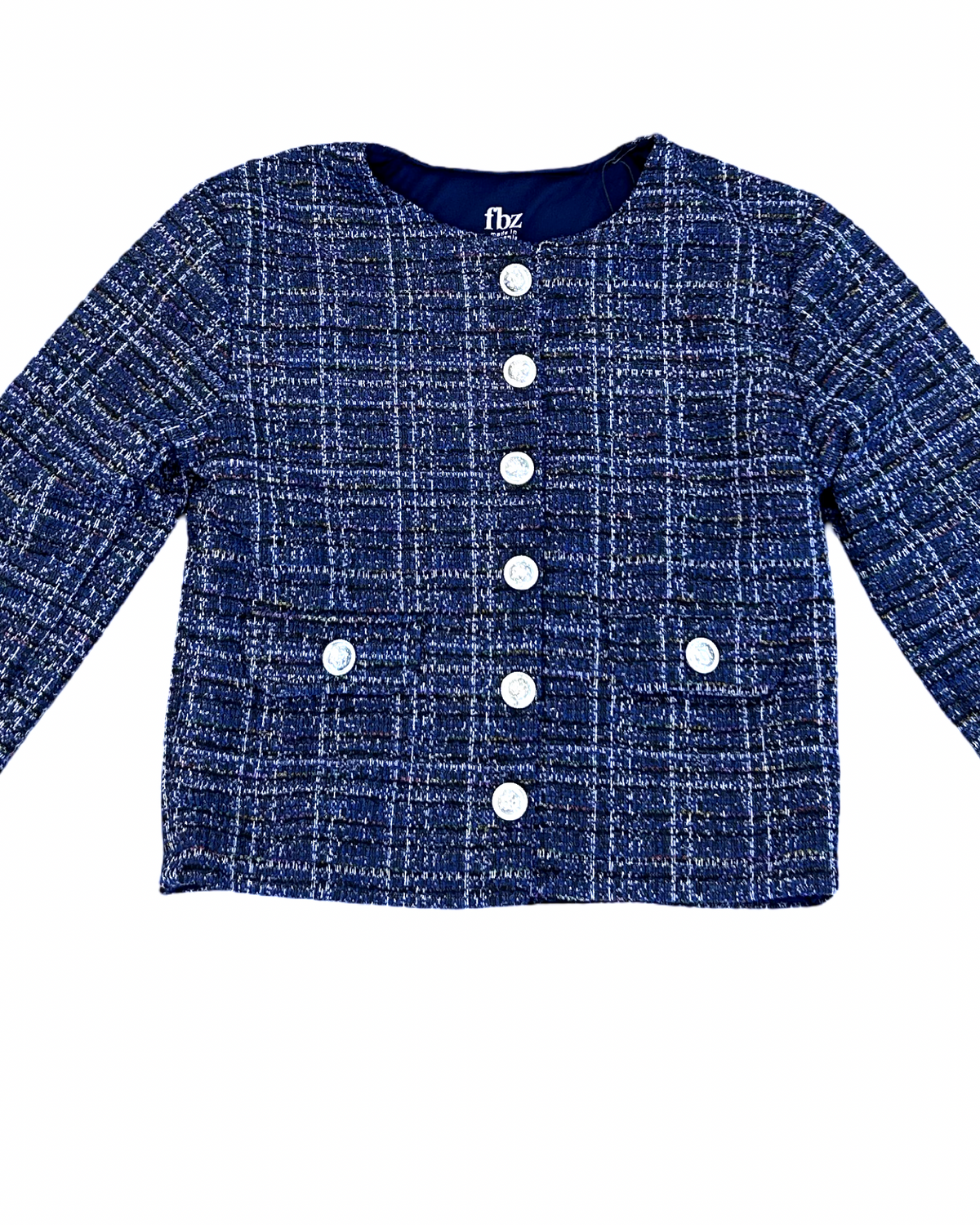 Girls Blue Tweed Jacket