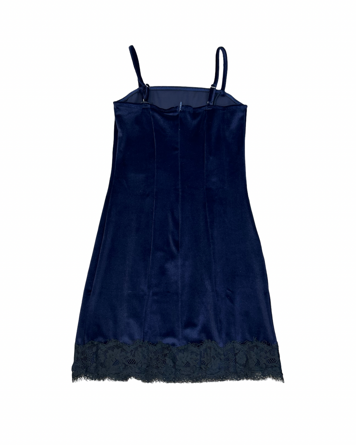 Girls Navy Velvet Dress