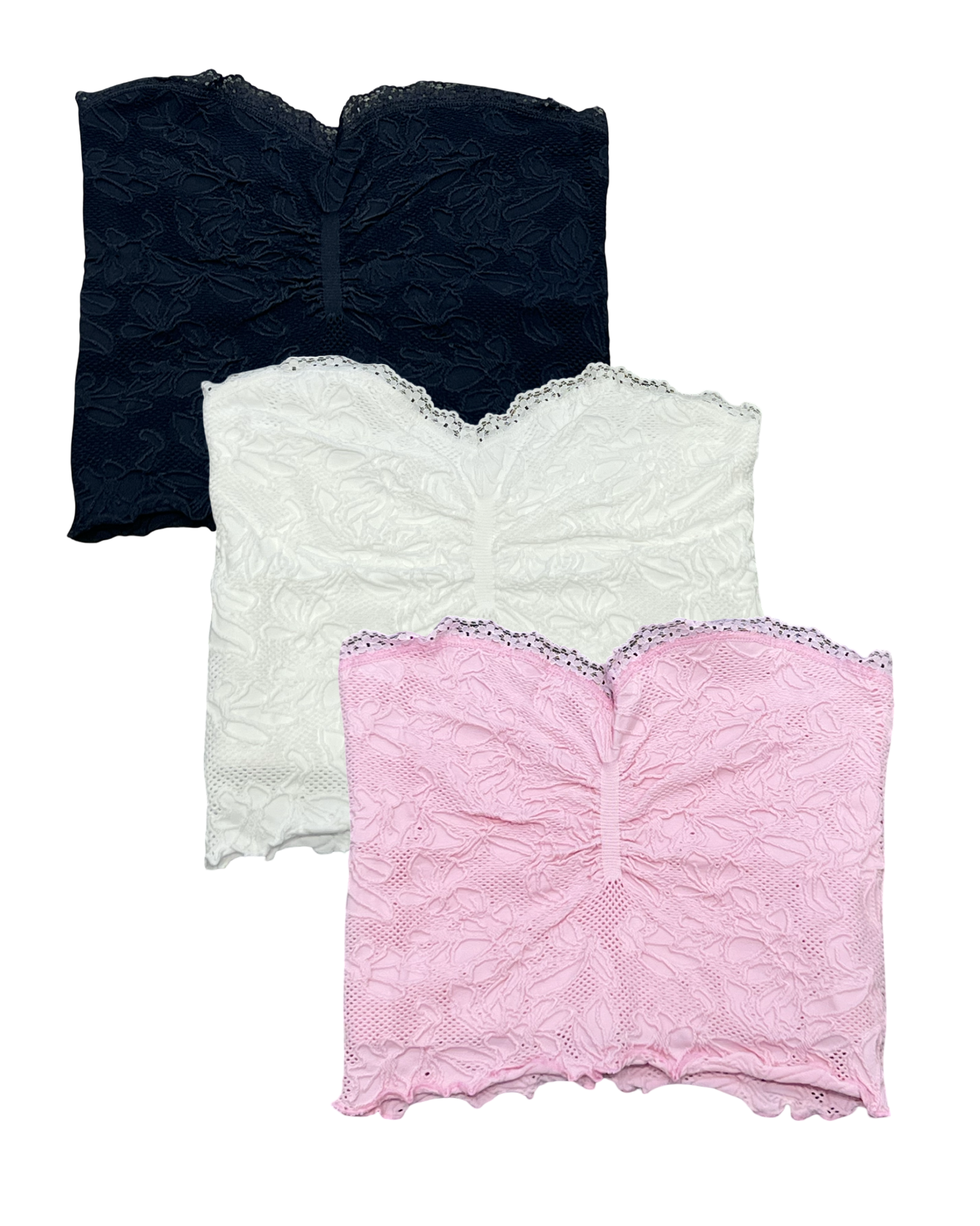 Girls Textured Seamless Tube Top