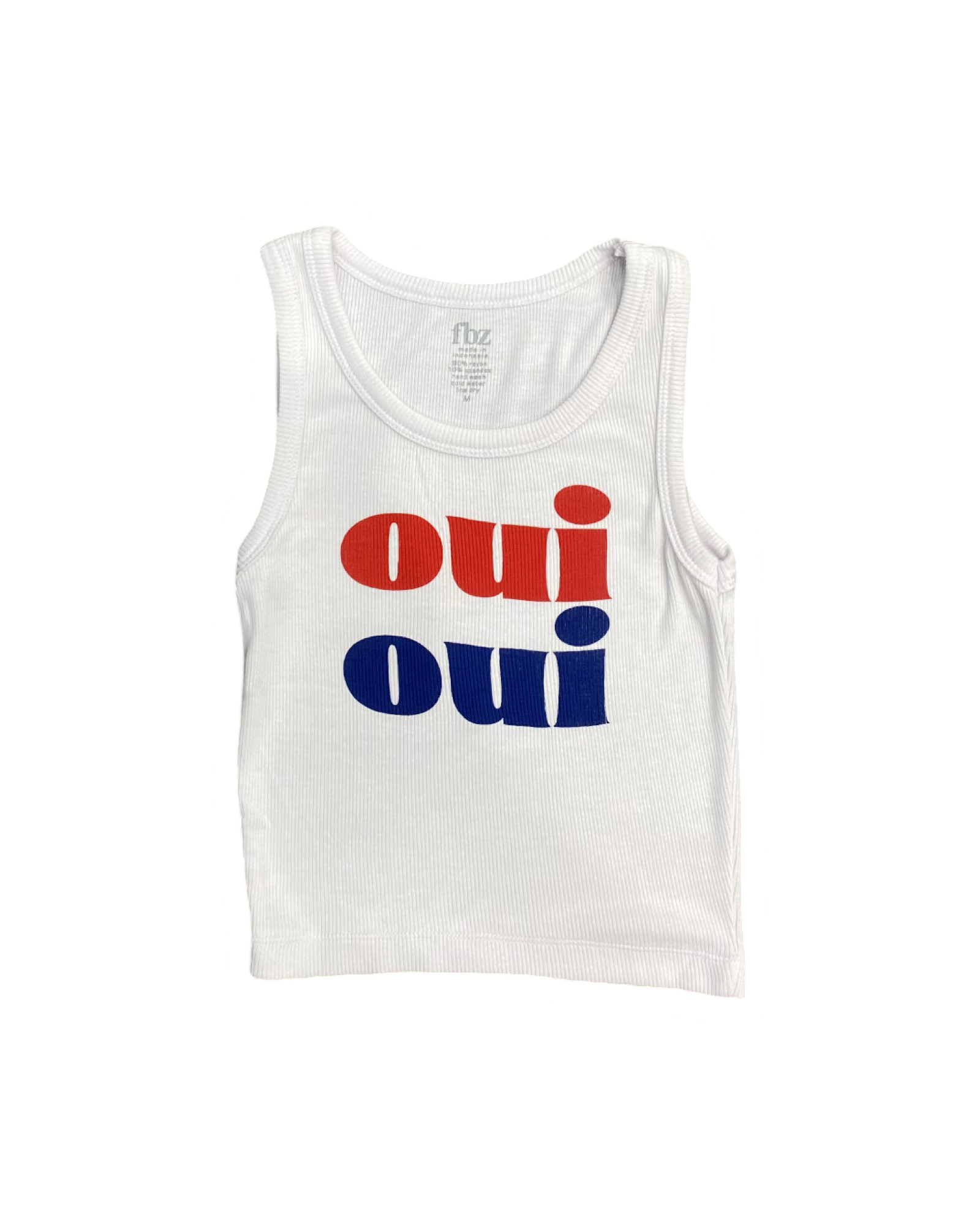 White Oui Oui Ribbed Tank