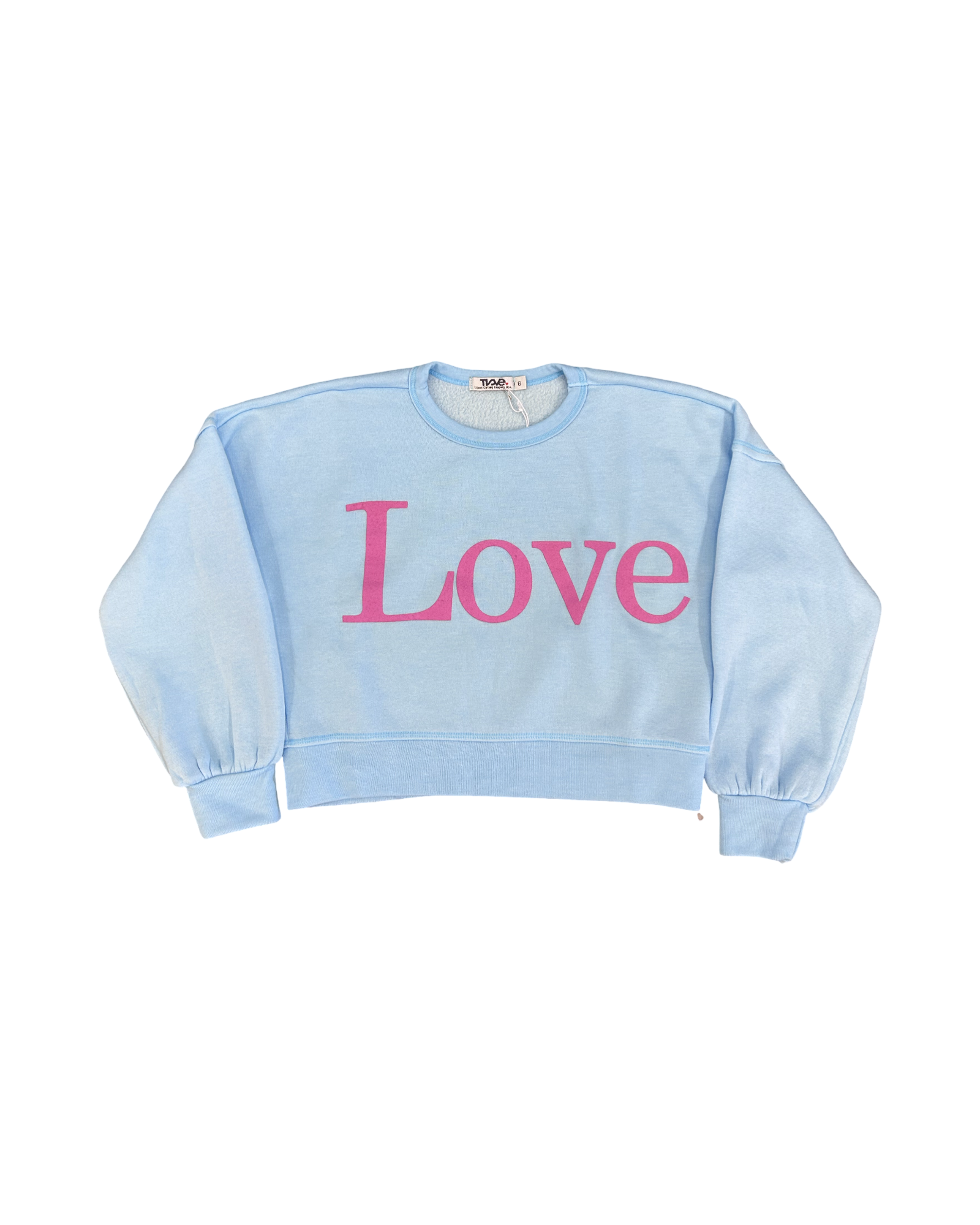 Girls Powder Blue Love Pullover