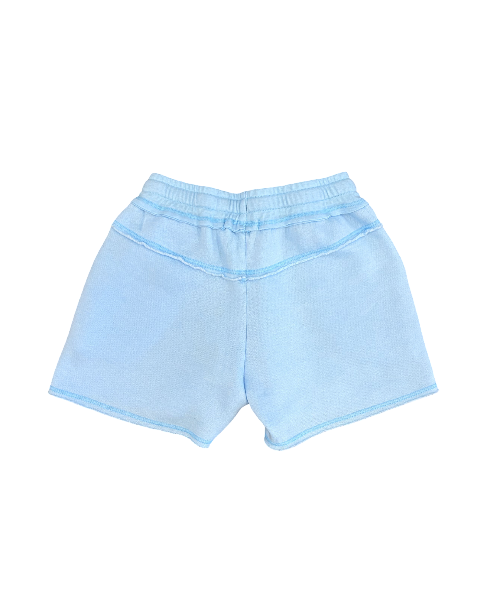 Girls Powder Blue Sweat Shorts