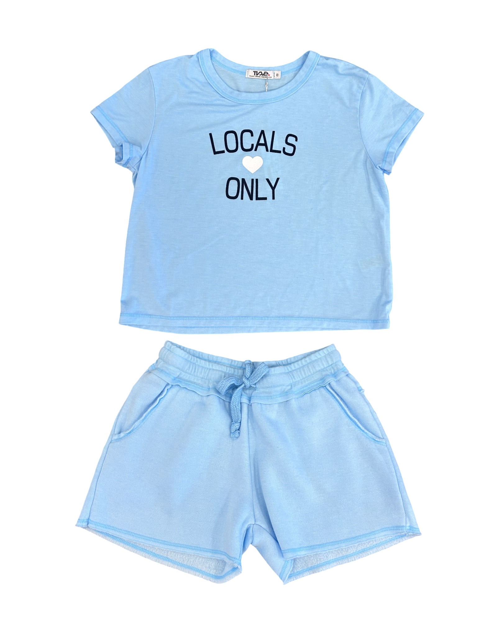 Girls Powder Blue Locals Only Tee