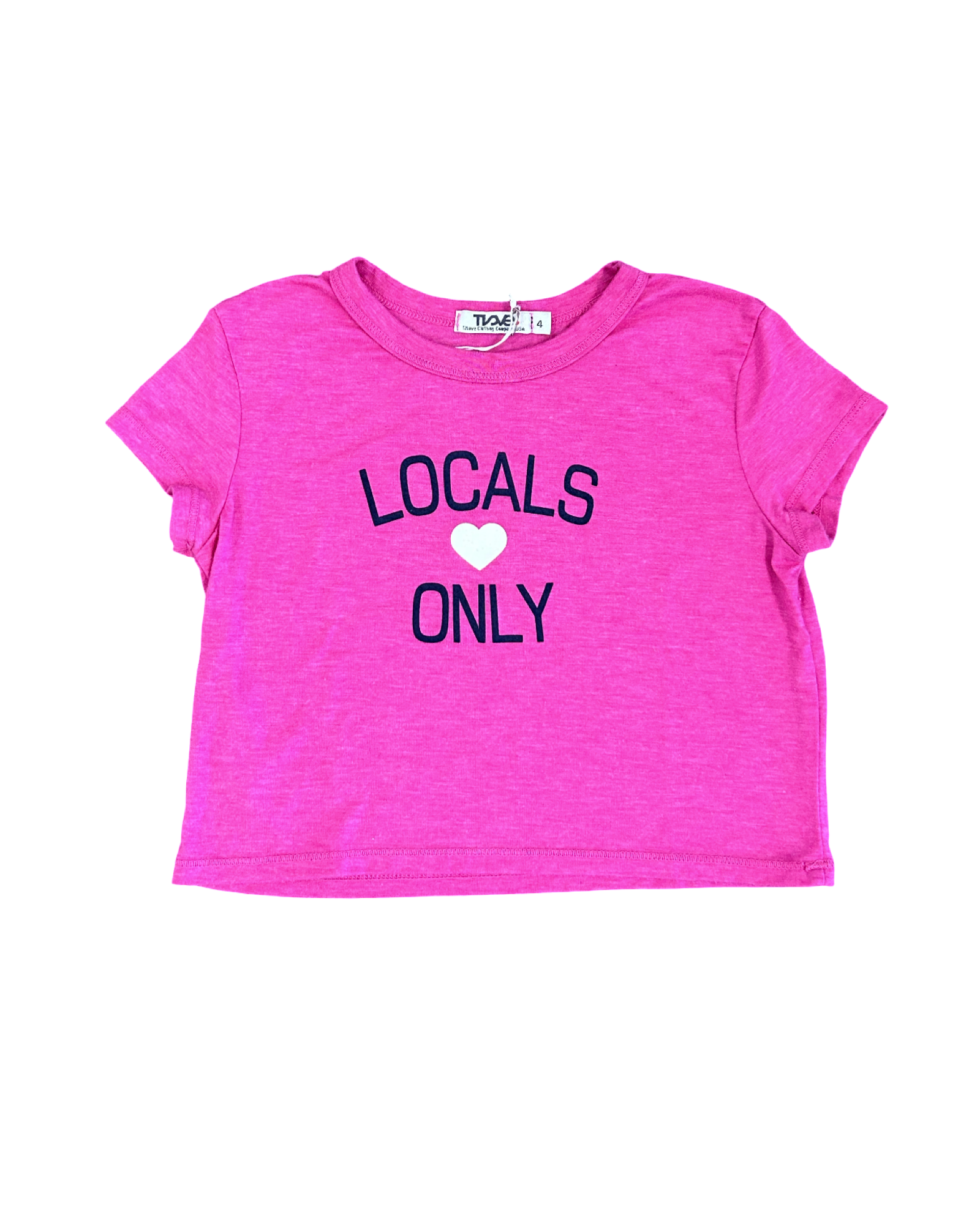 Girls Fuchsia Locals Only Tee