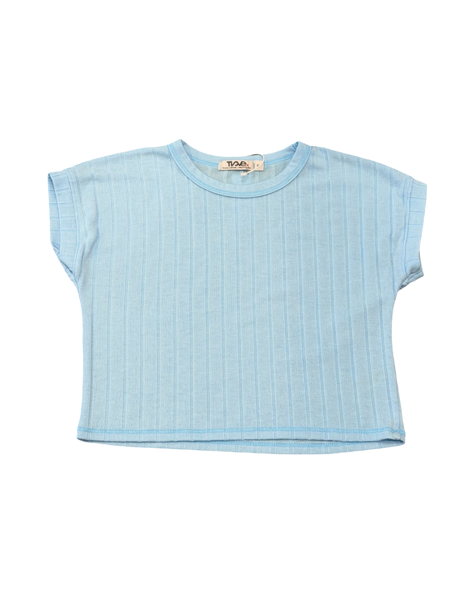 Girls Powder Blue Knit Tee