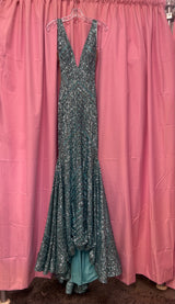 Jovani 59762 Sequin Embellished V Neck Gown