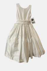 Susanne Lively White Silk V-back Dress style 903vb