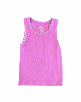 Girls Pink Ribbed Tank