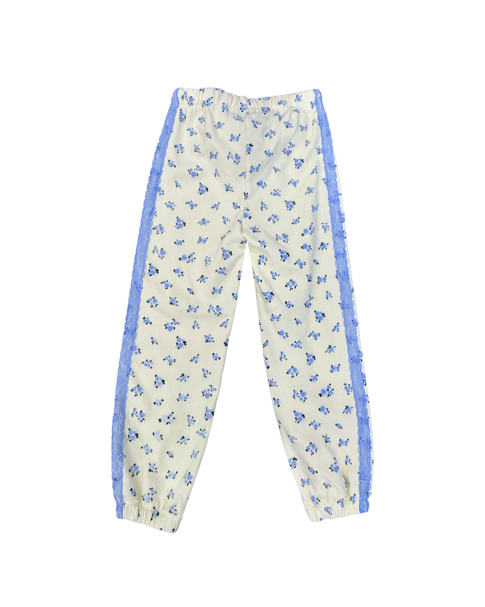 Girls Yellow and Blue Floral Sweatpants