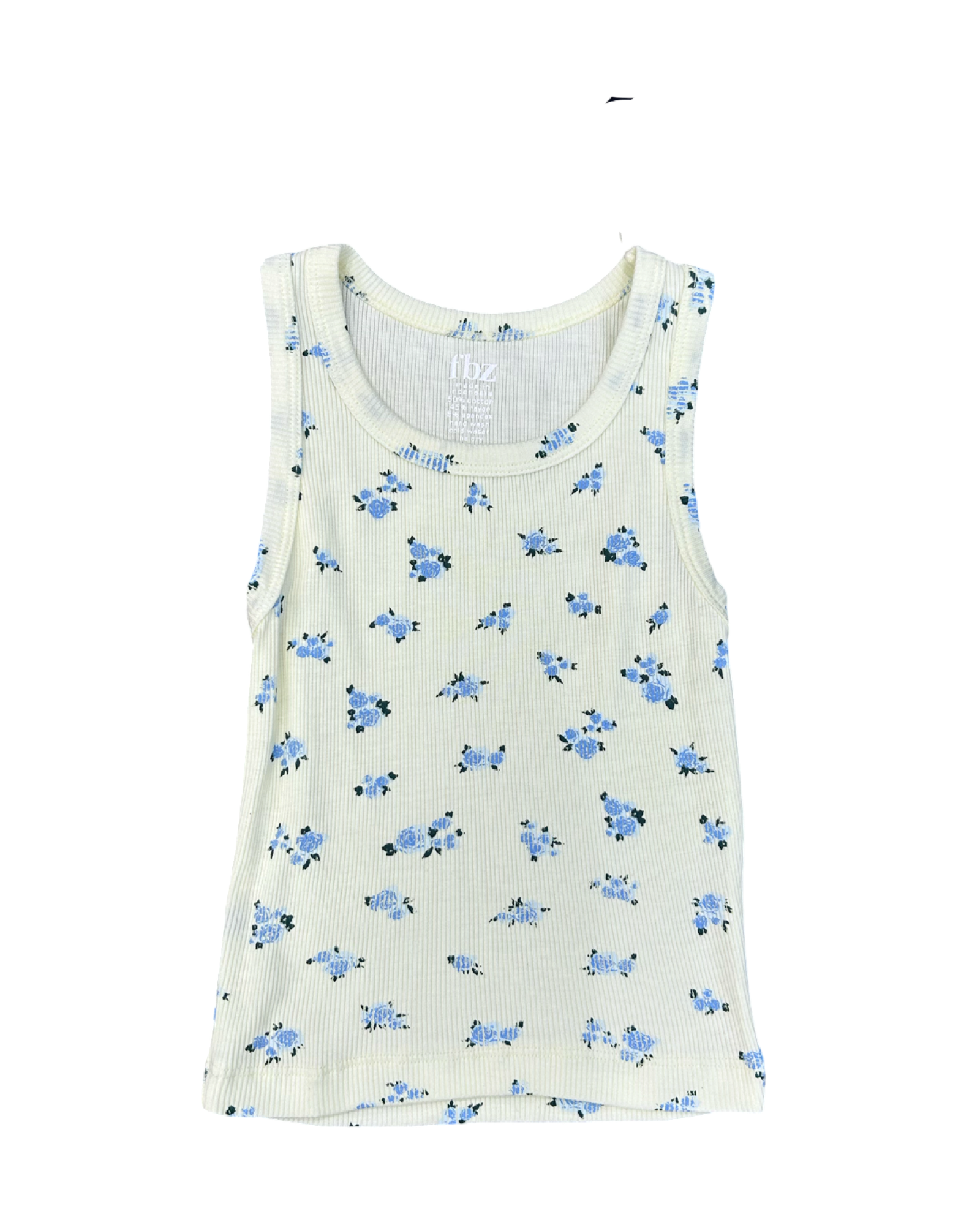 Girls Yellow and Blue Floral Tank