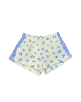 Girls Yellow and Blue Floral Shorts